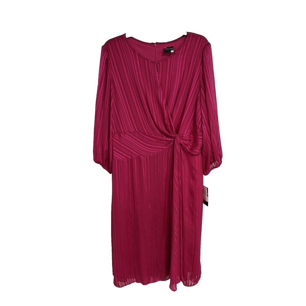 Maison Tara womens designer DRESS FUSCHIA MAGENTA formal 18W BRAND NEW $128‎ A2b